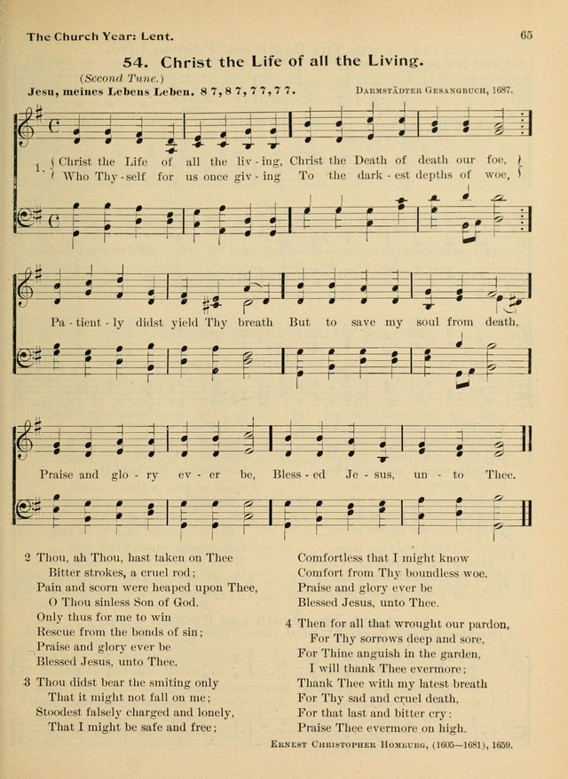 Hymnal and Order of Service: for churches and Sunday-schools page 65