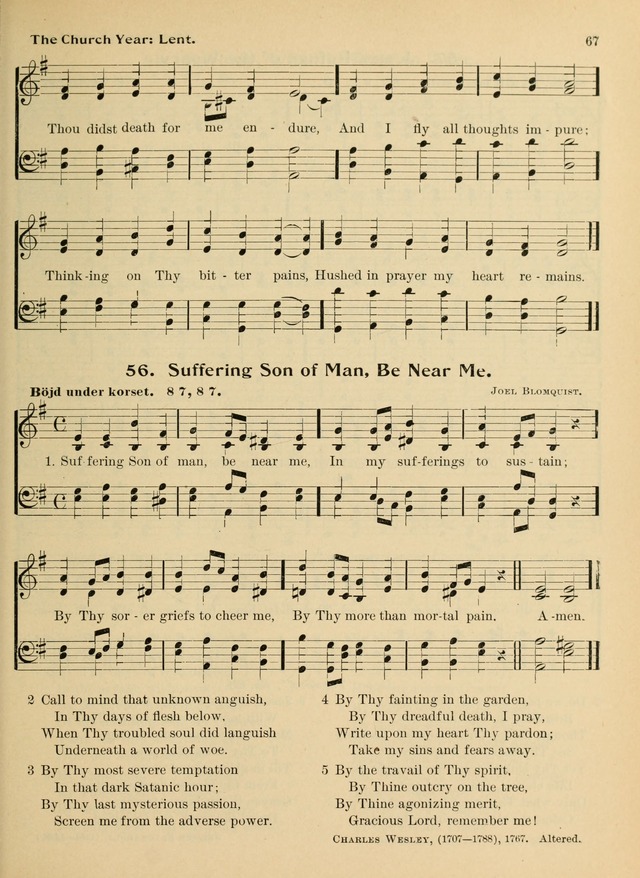 Hymnal and Order of Service: for churches and Sunday-schools page 67