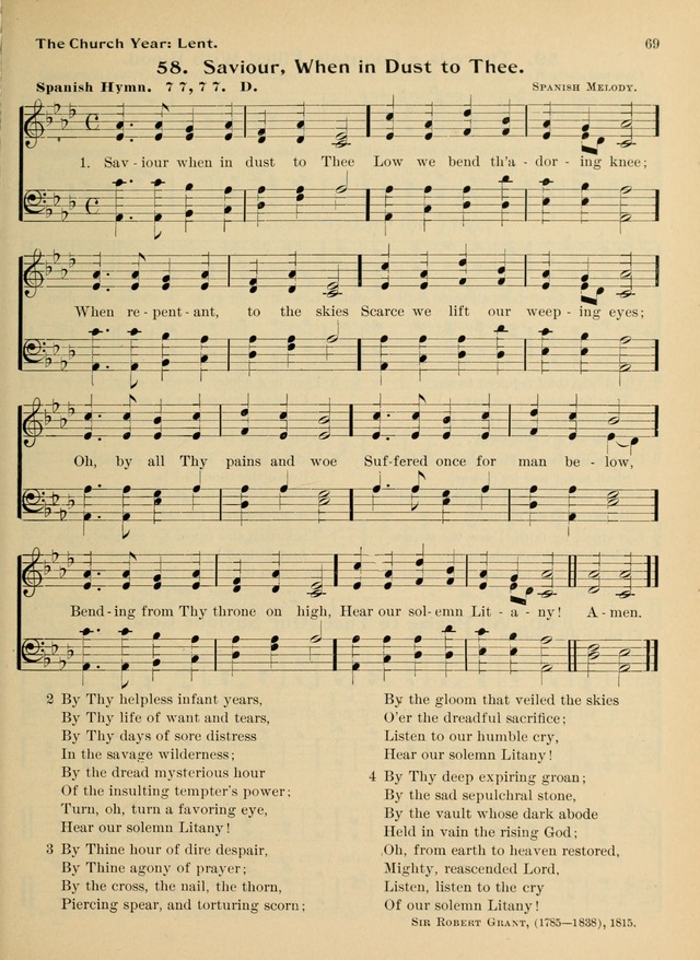 Hymnal and Order of Service: for churches and Sunday-schools page 69