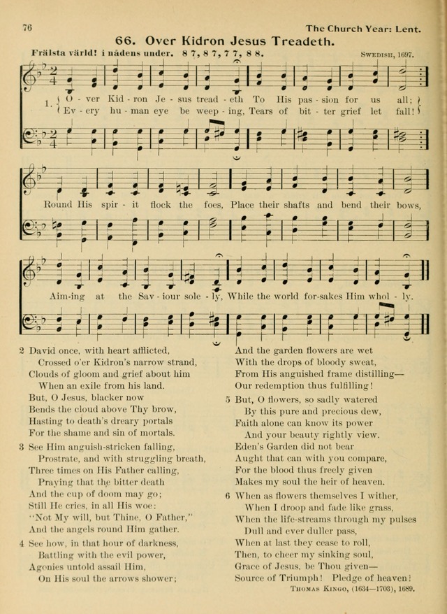Hymnal and Order of Service: for churches and Sunday-schools page 76