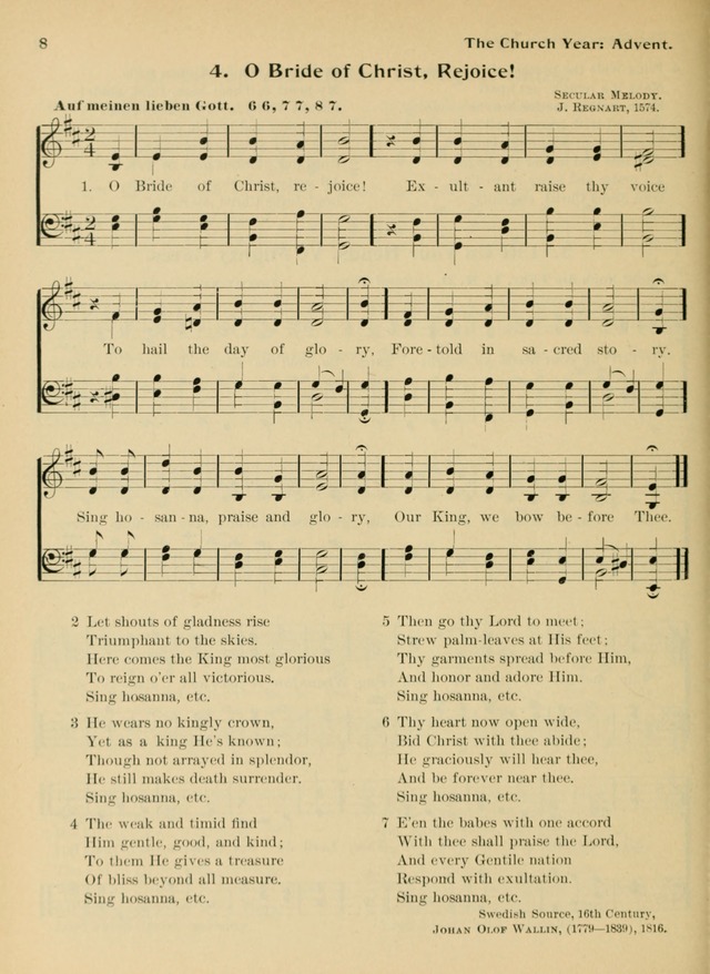 Hymnal and Order of Service: for churches and Sunday-schools page 8