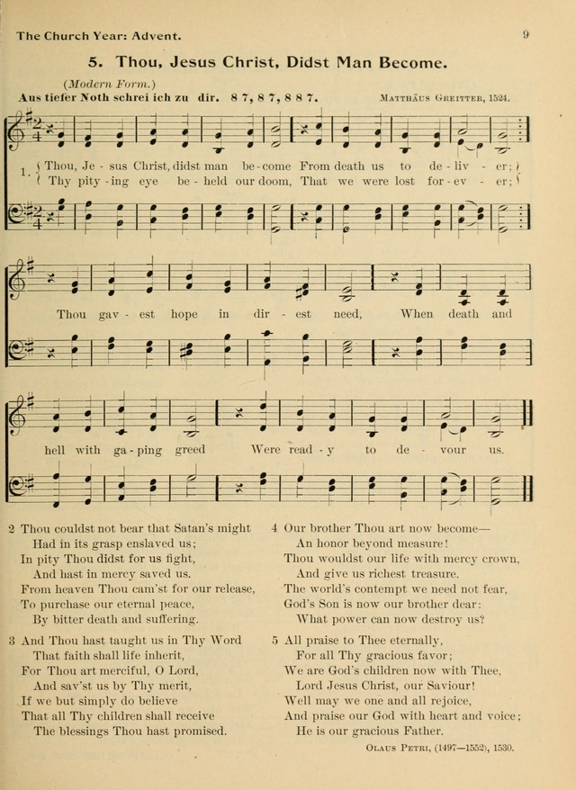 Hymnal and Order of Service: for churches and Sunday-schools page 9