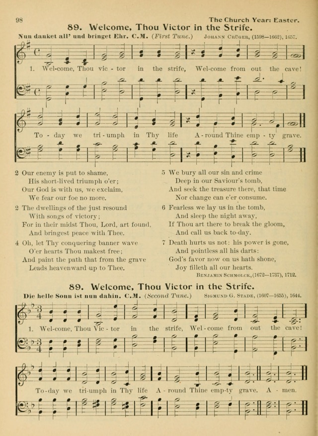 Hymnal and Order of Service: for churches and Sunday-schools page 98