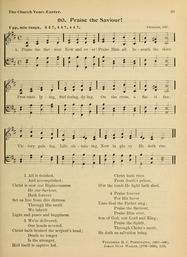 Hymnal and Order of Service: for churches and Sunday-schools page 99