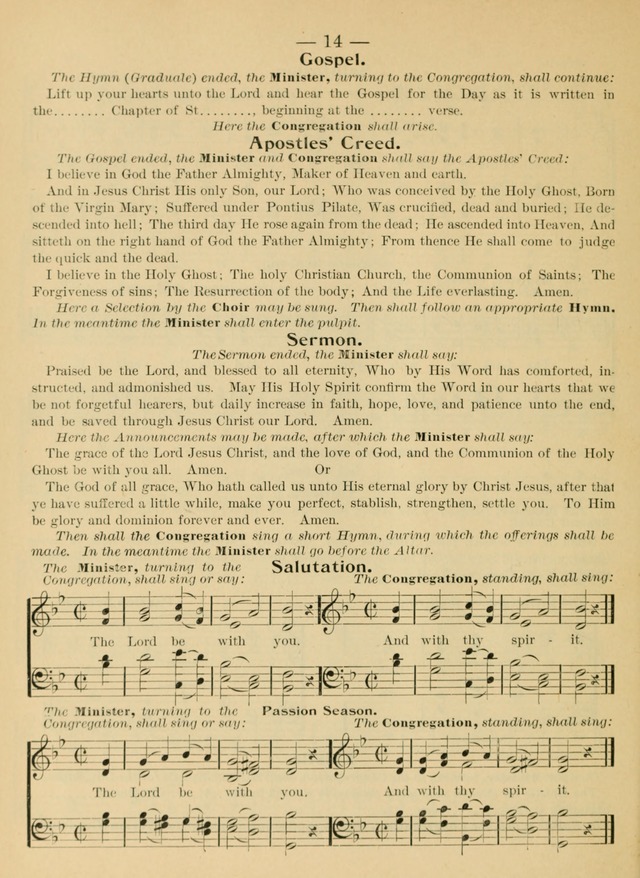 Hymnal and Order of Service: for churches and Sunday-schools page xx