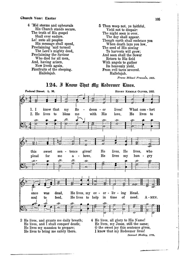 The Hymnal and Order of Service page 105