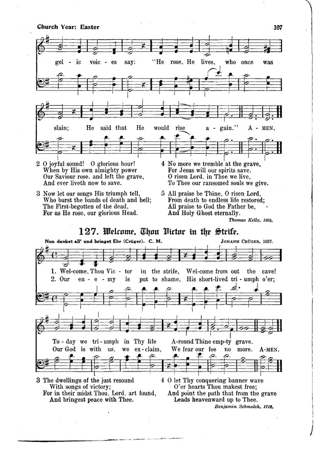 The Hymnal and Order of Service page 107