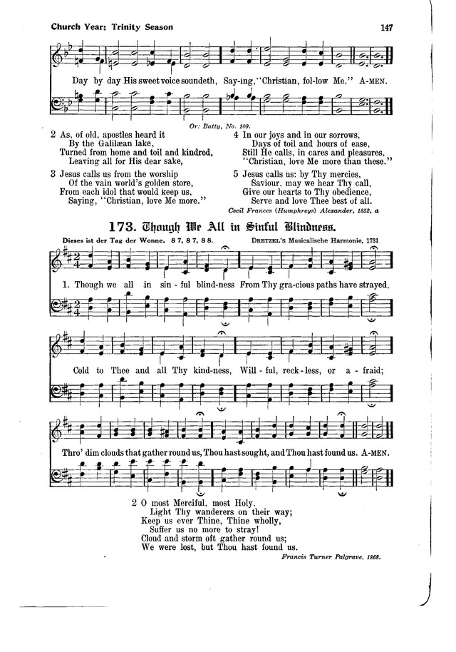 The Hymnal and Order of Service page 147