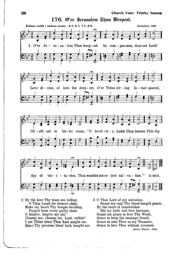 The Hymnal and Order of Service page 150
