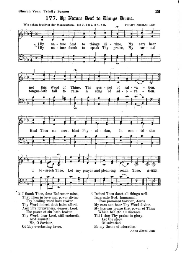 The Hymnal and Order of Service page 151