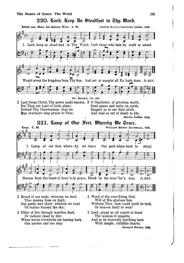 The Hymnal and Order of Service page 185