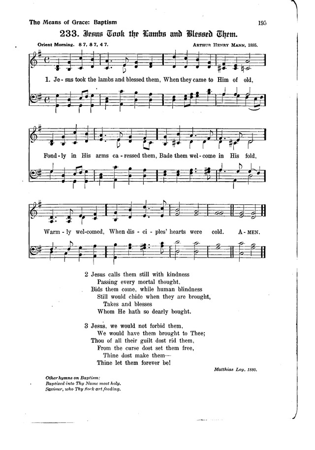 The Hymnal and Order of Service page 195