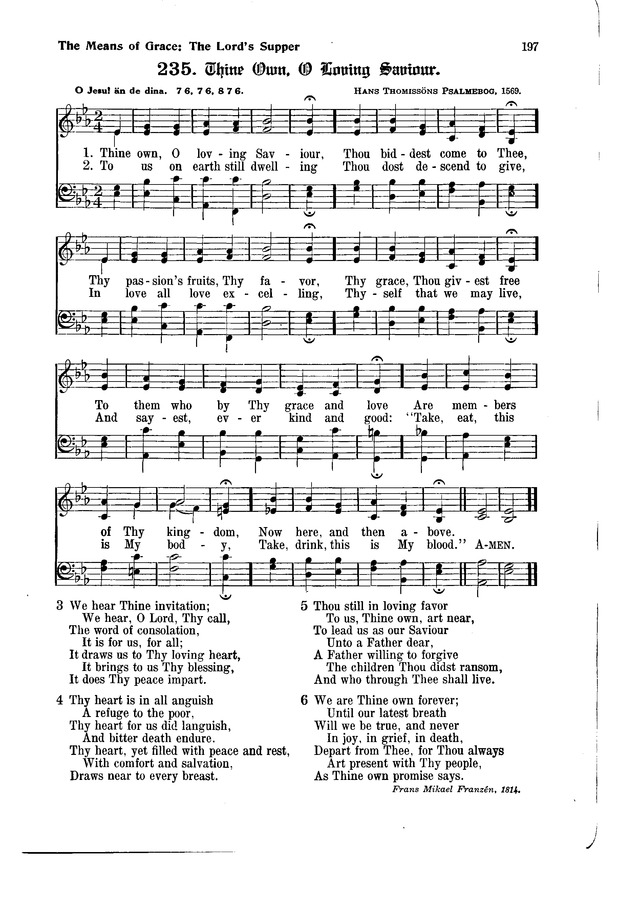 The Hymnal and Order of Service page 197