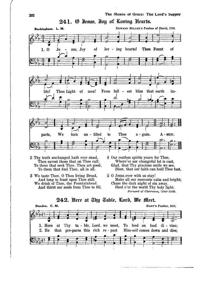 The Hymnal and Order of Service page 202