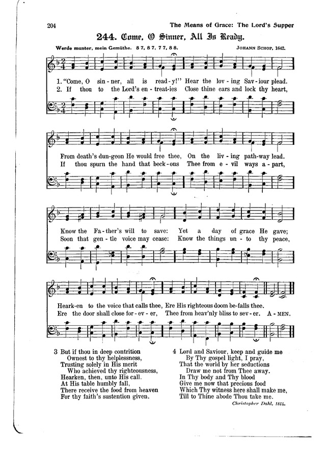 The Hymnal and Order of Service page 204