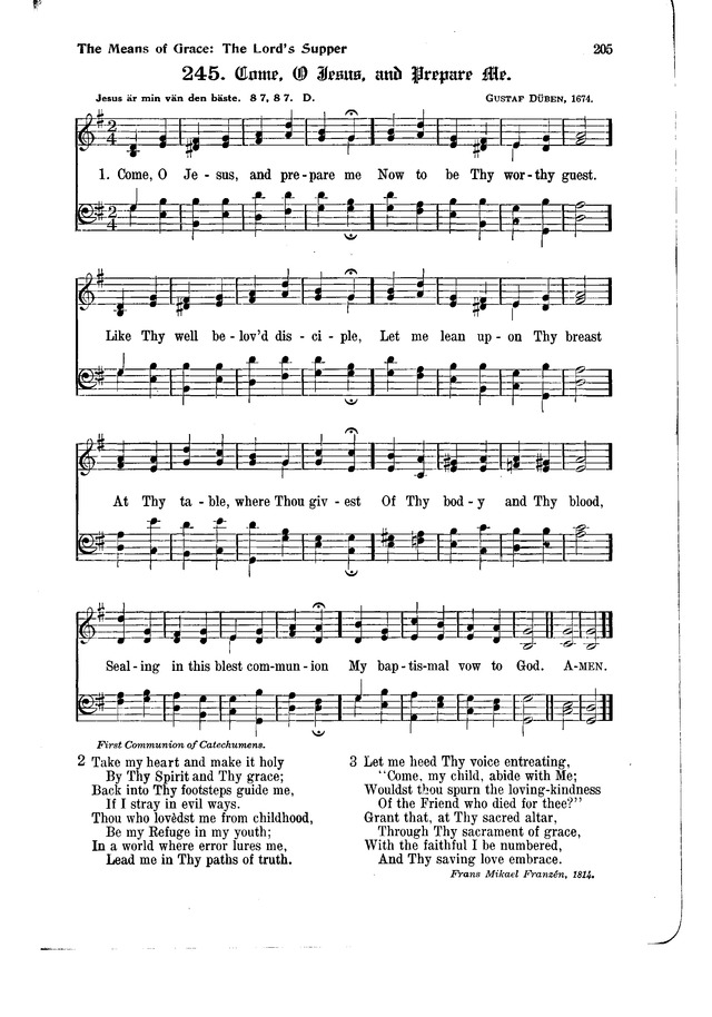 The Hymnal and Order of Service page 205
