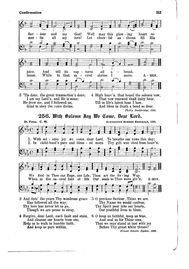 The Hymnal and Order of Service page 213
