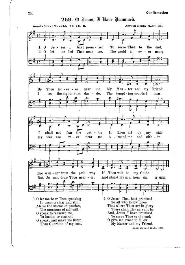The Hymnal and Order of Service page 216