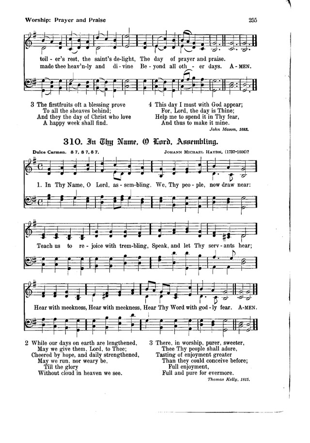 The Hymnal and Order of Service page 255