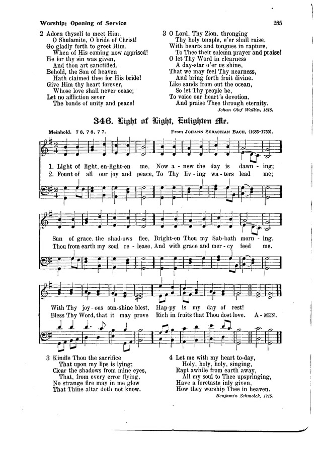 The Hymnal and Order of Service page 285