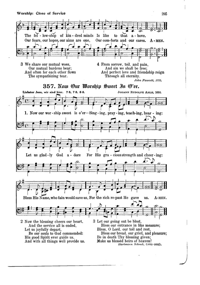 The Hymnal and Order of Service page 295
