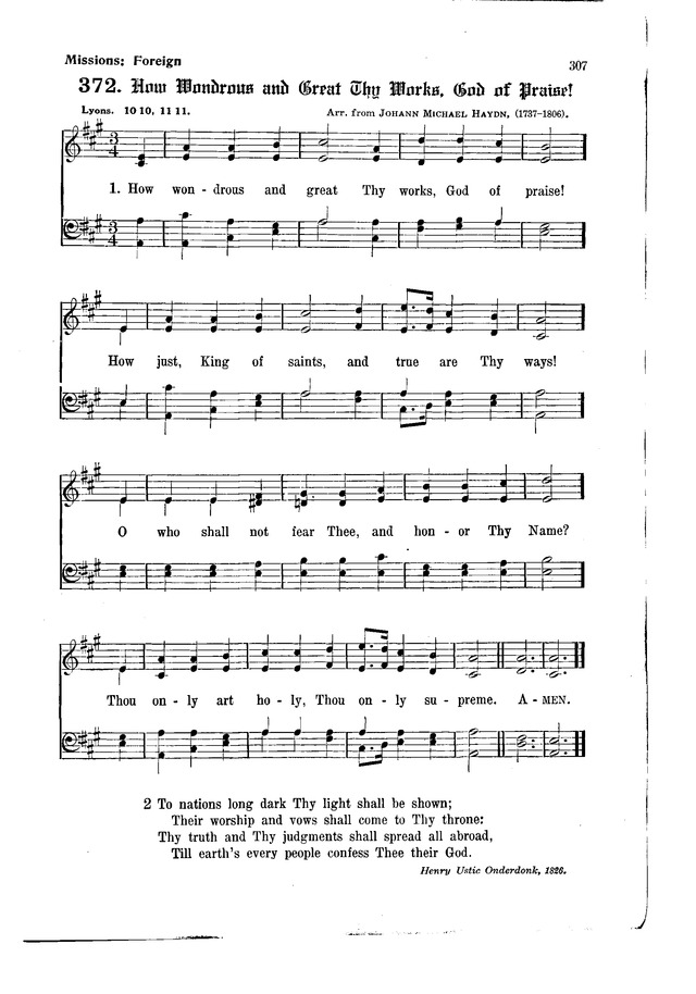 The Hymnal and Order of Service page 307