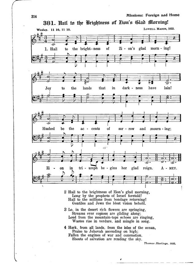 The Hymnal and Order of Service page 314