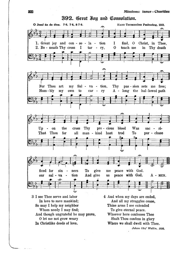 The Hymnal and Order of Service page 322