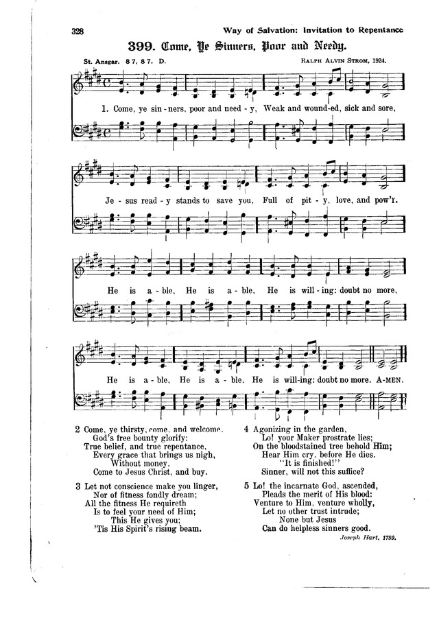 The Hymnal and Order of Service page 328