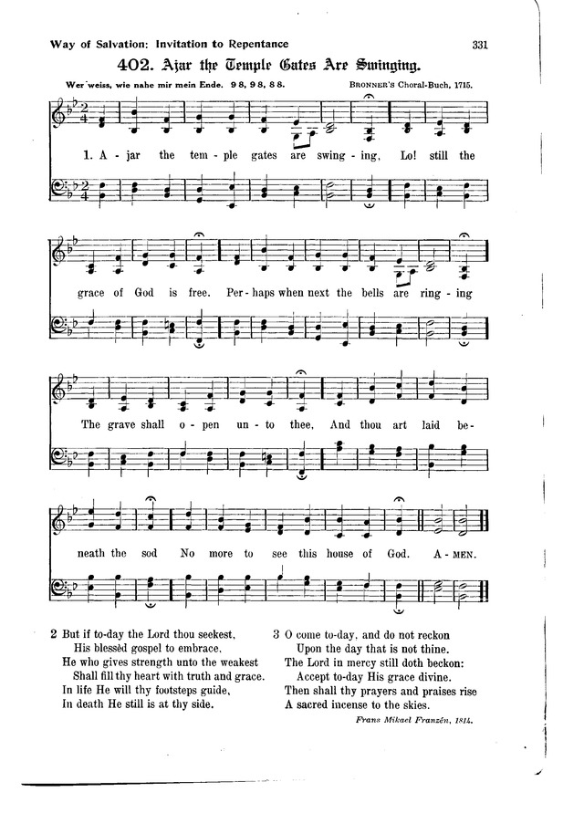 The Hymnal and Order of Service page 331