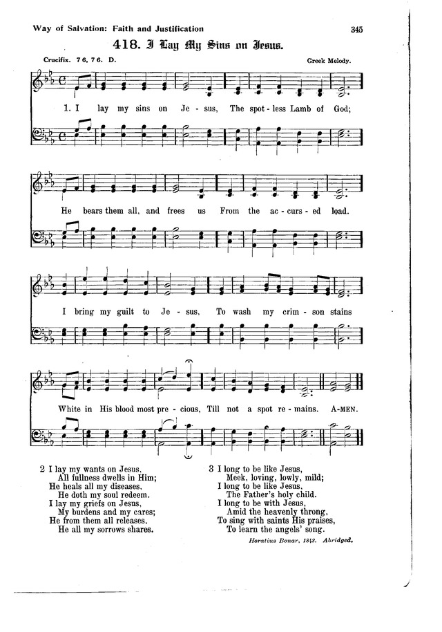 The Hymnal and Order of Service page 345