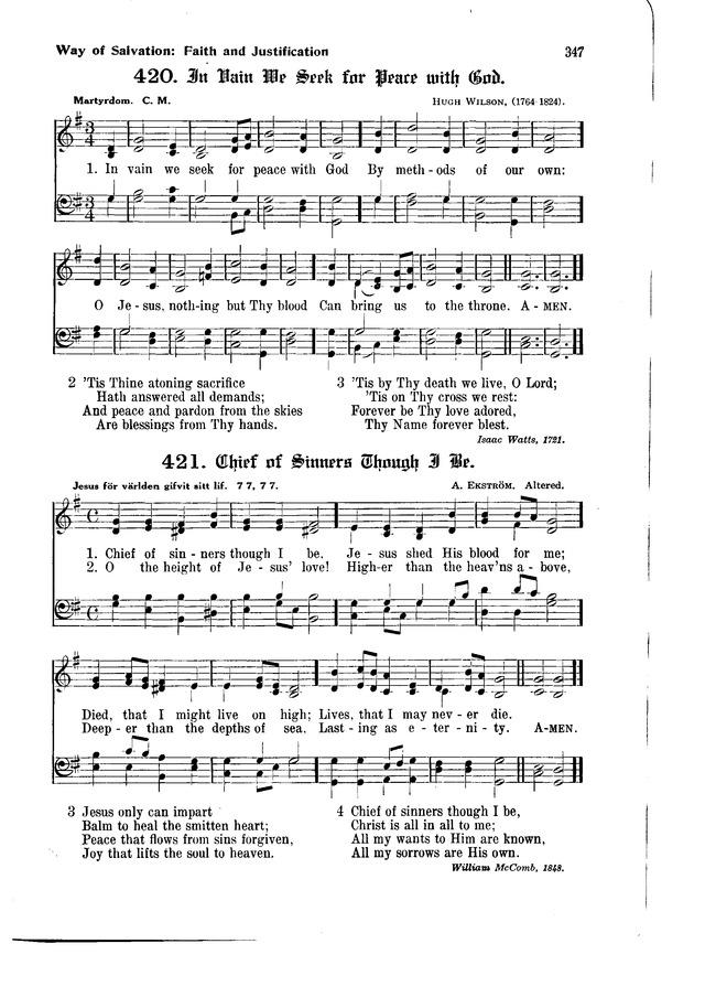 The Hymnal and Order of Service page 347