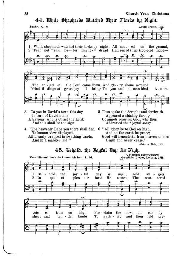 The Hymnal and Order of Service page 38