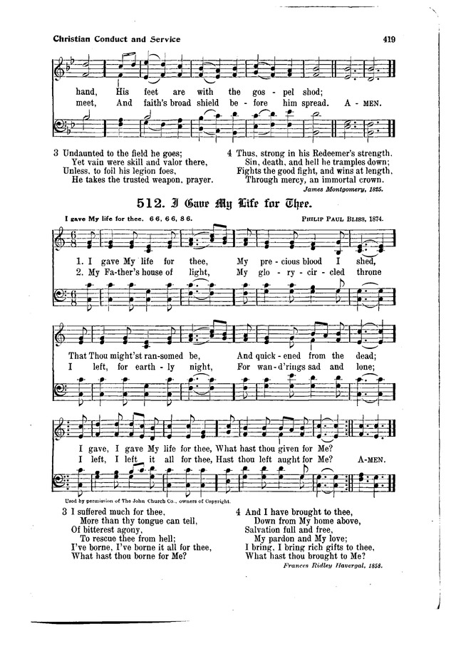 The Hymnal and Order of Service page 419