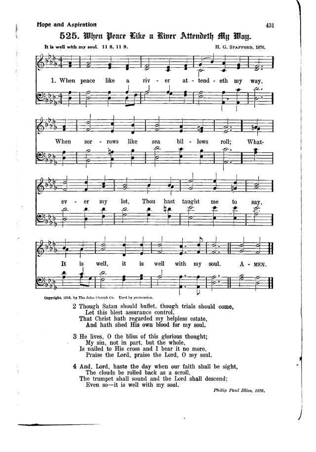 The Hymnal and Order of Service page 431
