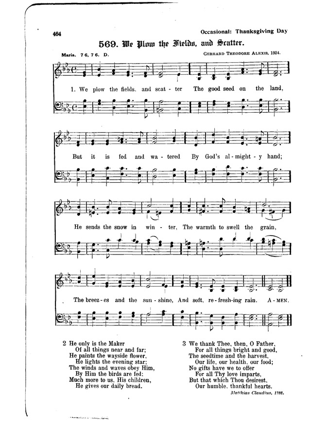 The Hymnal and Order of Service page 464