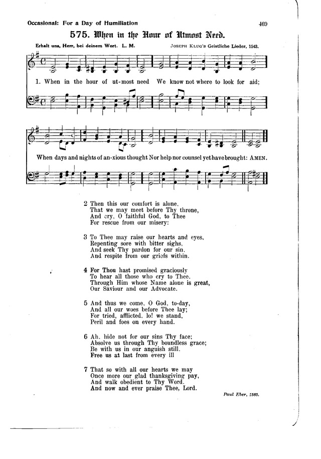 The Hymnal and Order of Service page 469