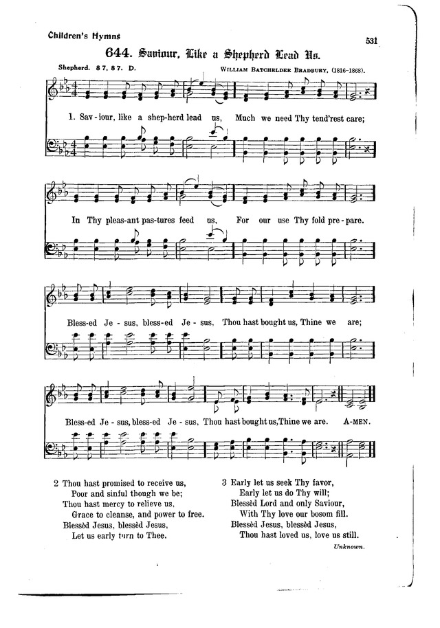 The Hymnal and Order of Service page 531