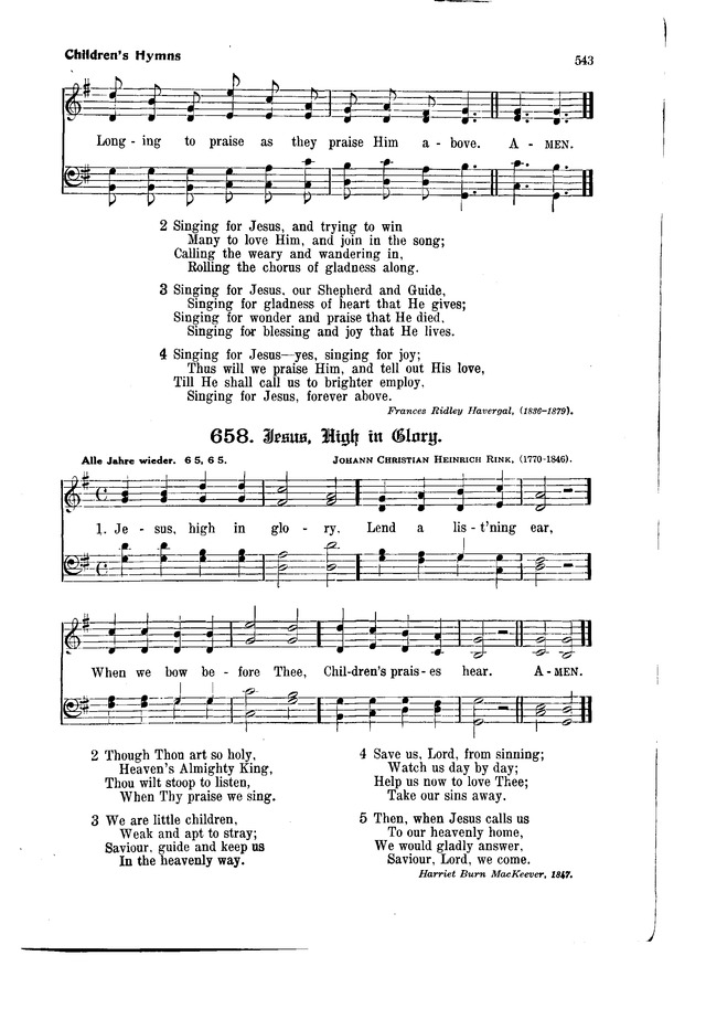 The Hymnal and Order of Service page 543