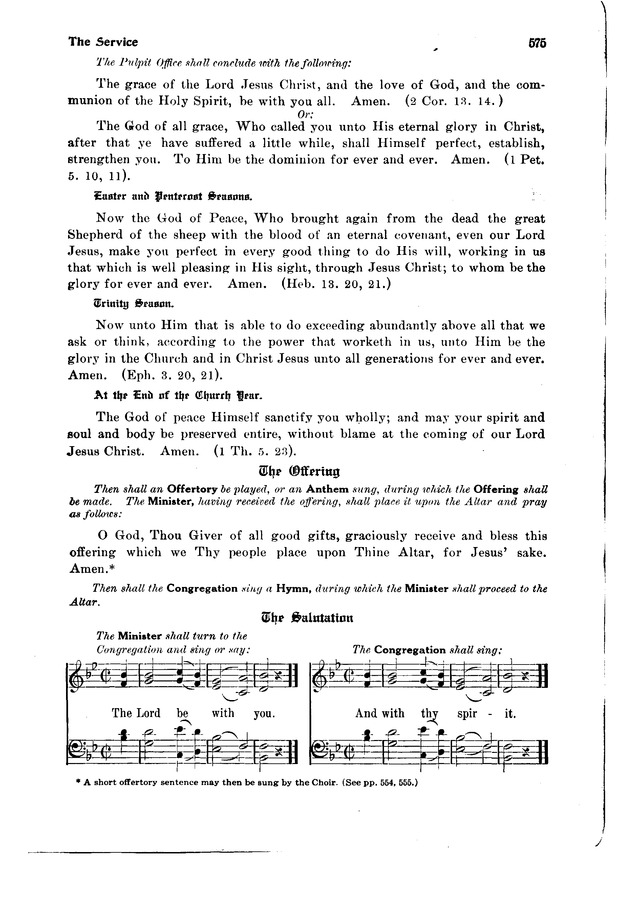 The Hymnal and Order of Service page 575