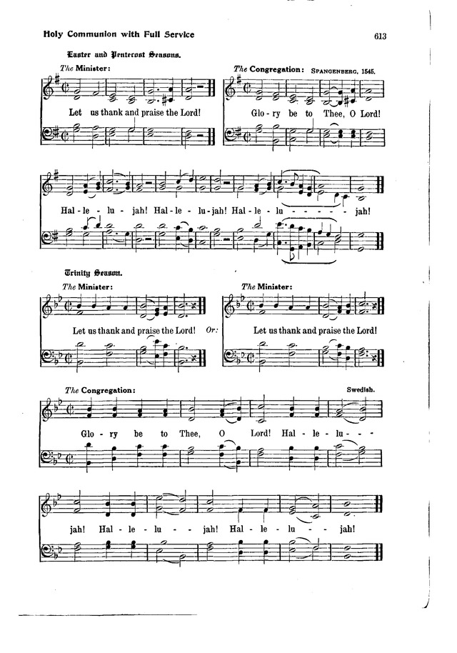 The Hymnal and Order of Service page 613
