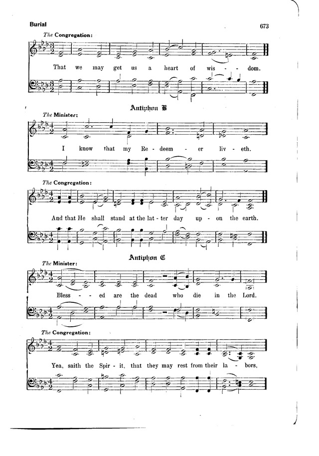 The Hymnal and Order of Service page 673