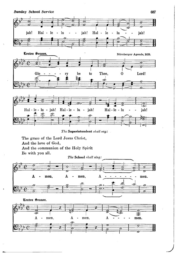 The Hymnal and Order of Service page 687