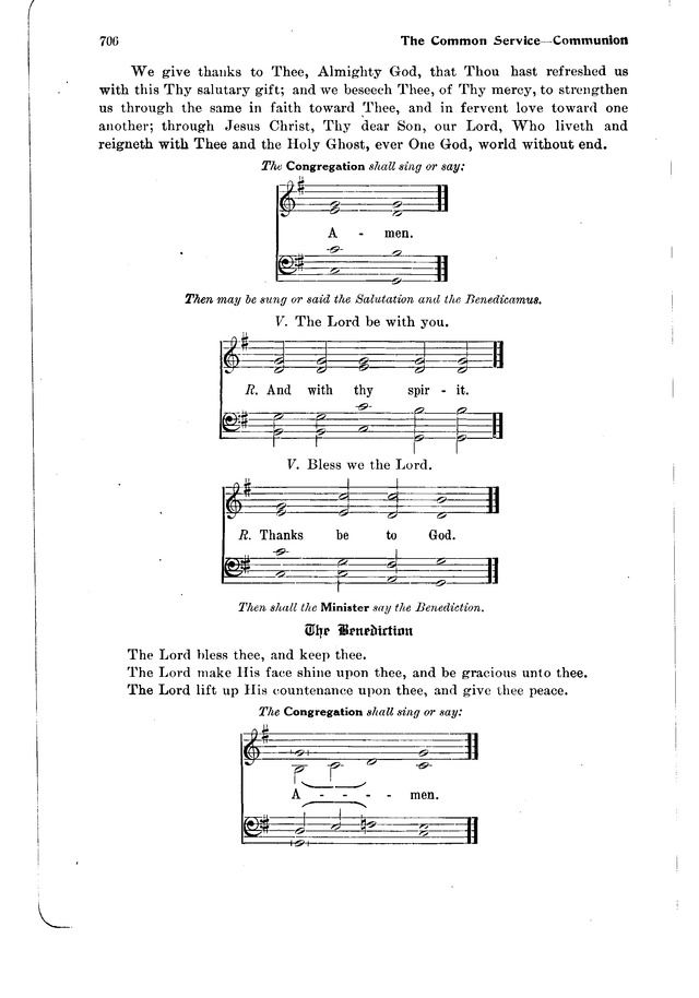The Hymnal and Order of Service page 706