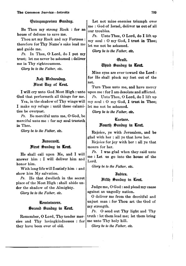 The Hymnal and Order of Service page 709