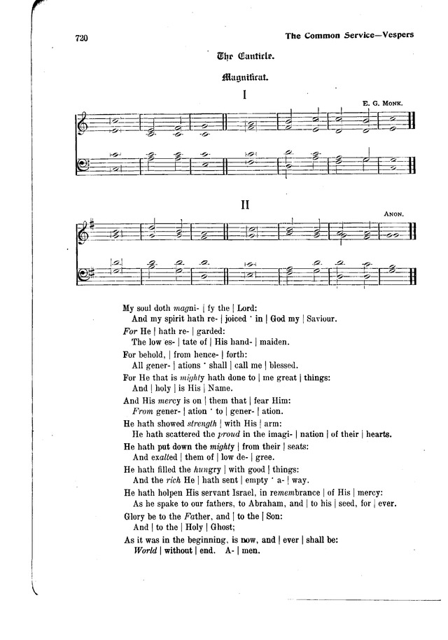 The Hymnal and Order of Service page 720