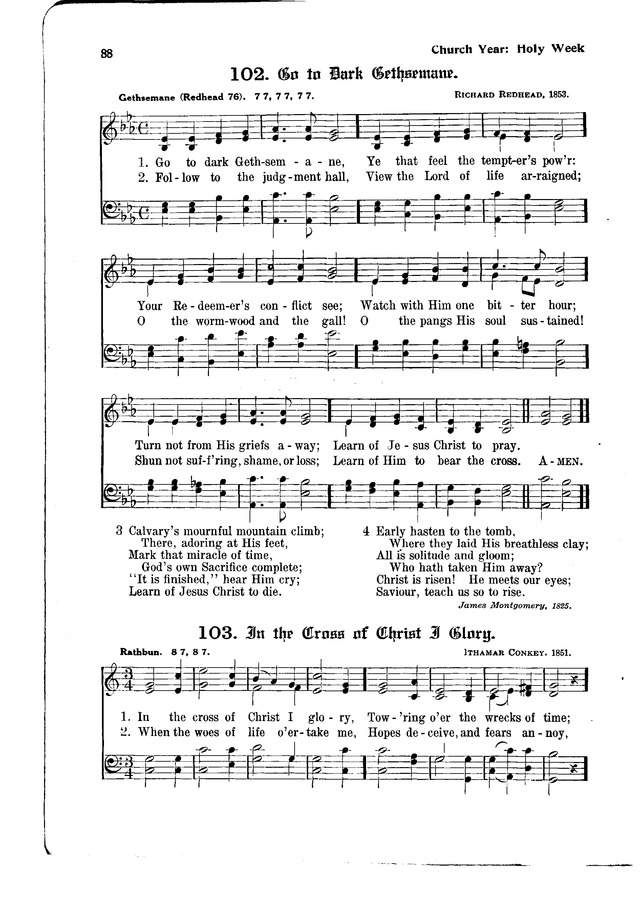 The Hymnal and Order of Service page 88
