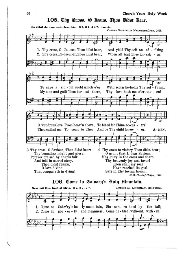 The Hymnal and Order of Service page 90