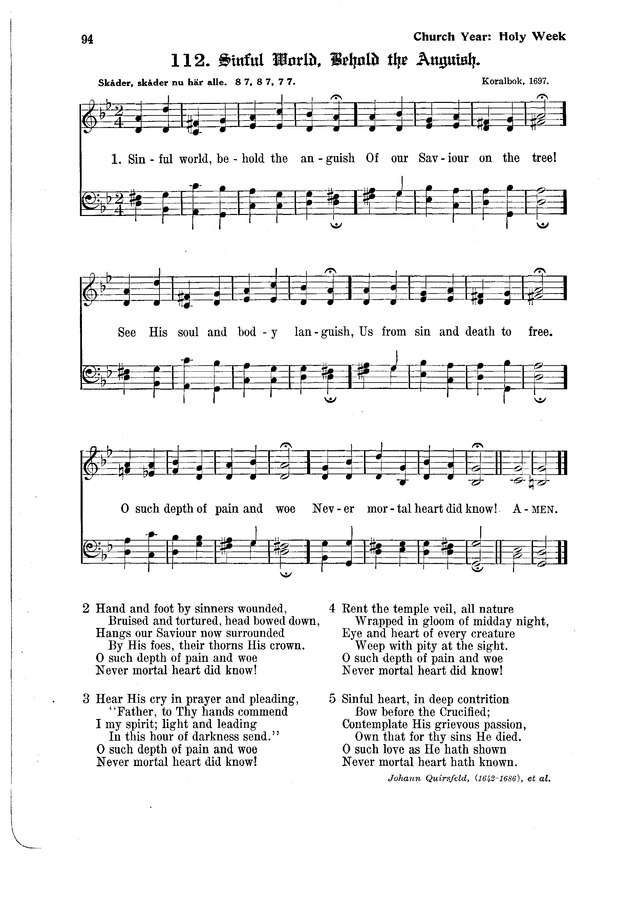 The Hymnal and Order of Service page 94