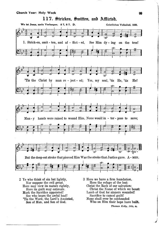 The Hymnal and Order of Service page 99